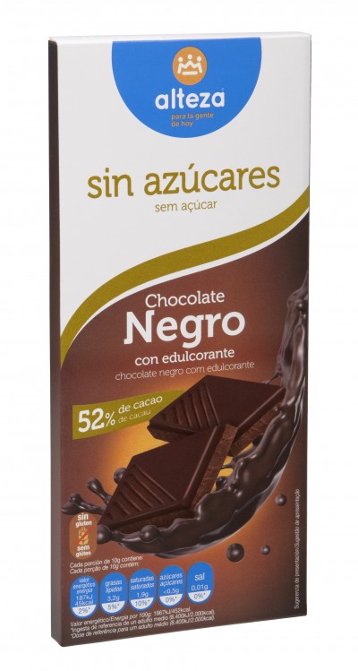 Chocolate negro sin azúcares Alteza