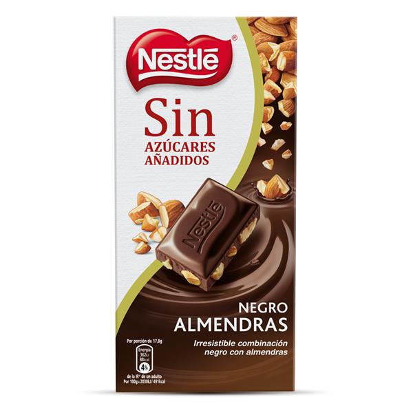 chocolate negro sin azúcares con almendras Nestlé
