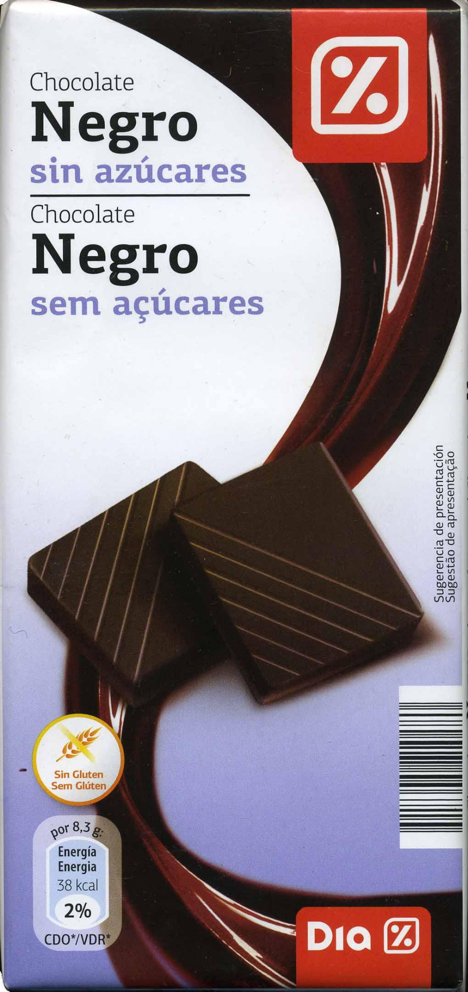 chocolate negro sin azúcares Dia
