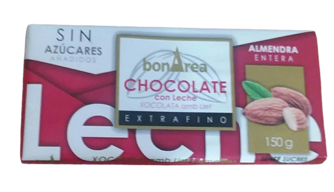chocolate con leche y almendra (sin azúcar) bonÀrea