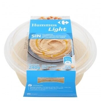 hummus light clean label Carrefour