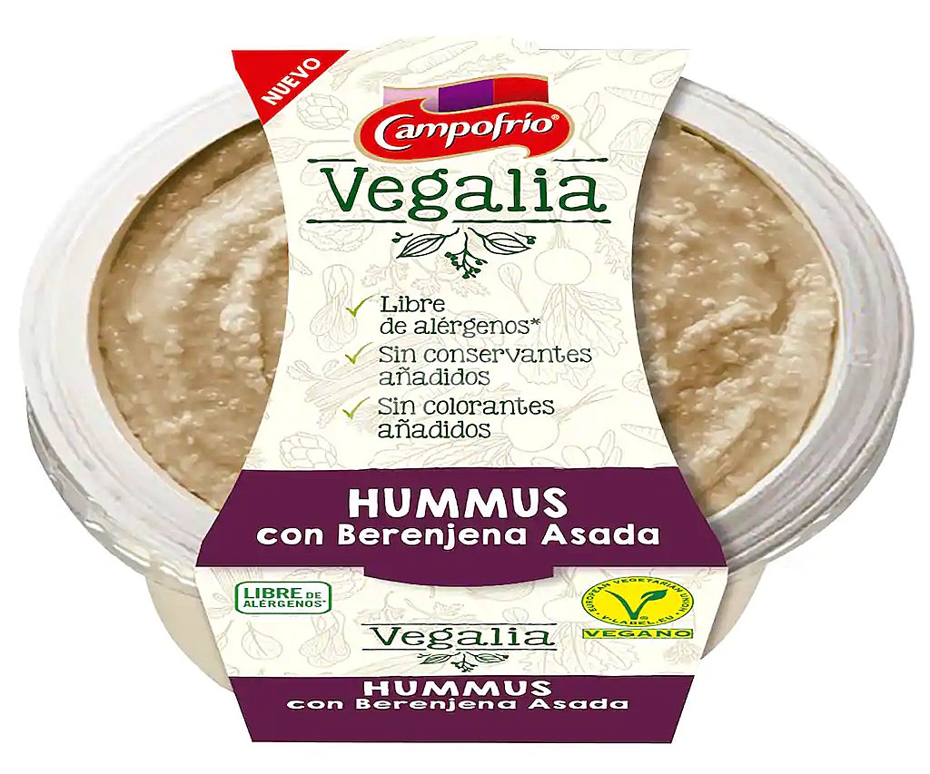 hummus con berenjena asada Campofrío